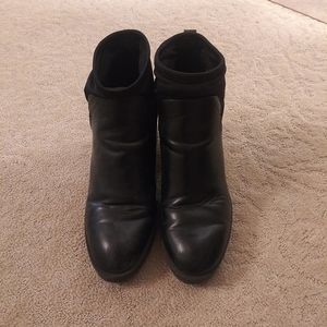 Stradivarius Black Heeled Combat Boots